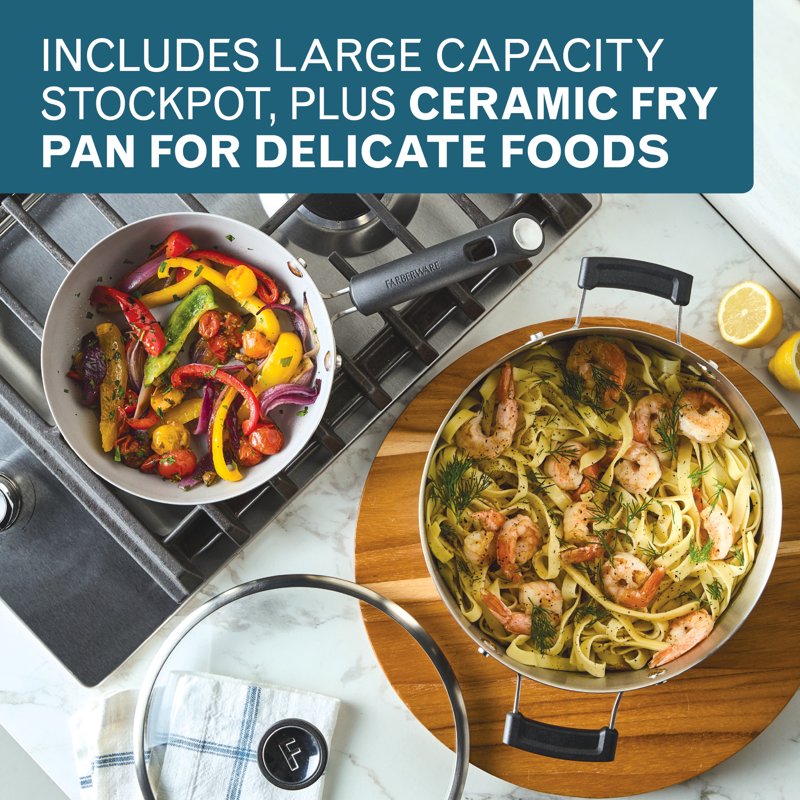 14-Piece Stainless Steel Cookware Set - Dishwasher & Induction Safe
