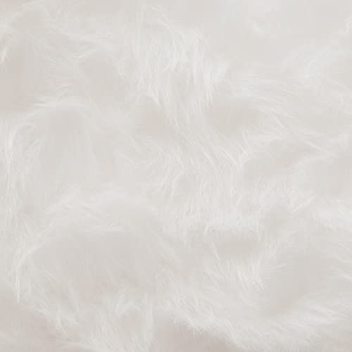 Faux Fur Design Table Runner, 15"x108", White