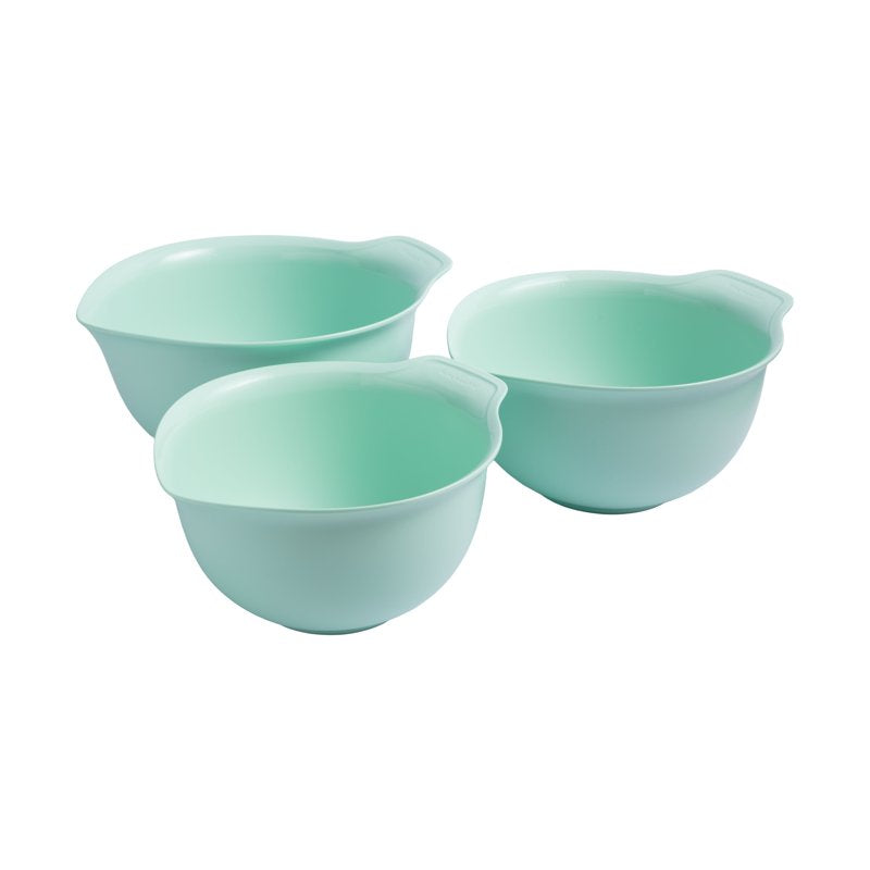 Nesting Mixing Bowls Set - 3-Piece Plastic Set in Spearmint
