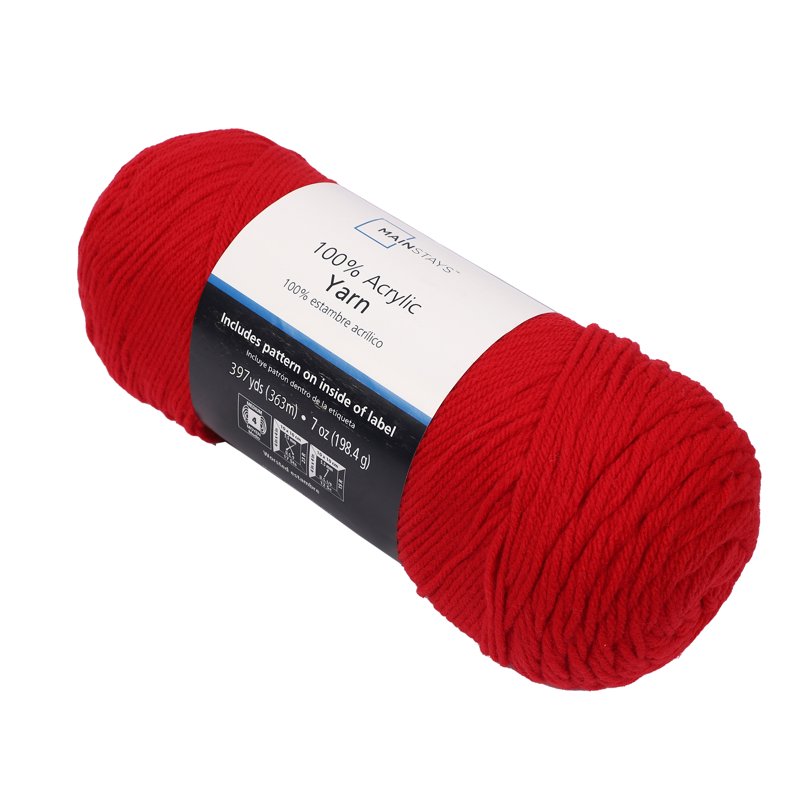 Red Acrylic Yarn Medium 4 Weight - 7 oz, 397 Yards for Knitting & Crochet - Variation of THIS listing