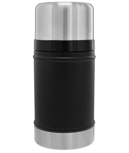Stanley Classic Legendary Large Food Jar 24 oz | Vacuum Insulated Thermos Food Container | Wide Mouth Screw On Lid | Packable for Travel | Stainless Steel with Leakproof Lid | BPA-Free | Black 2.0