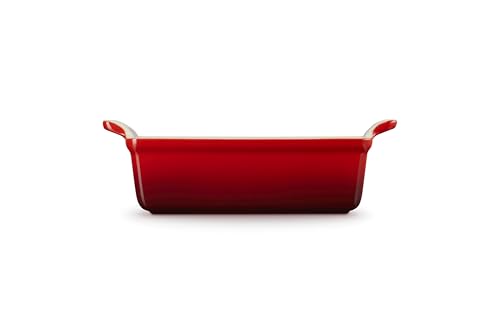 Le Creuset Stoneware Heritage Loaf Pan, 9" x 5" x 3" (1.5 qt.), Cerise