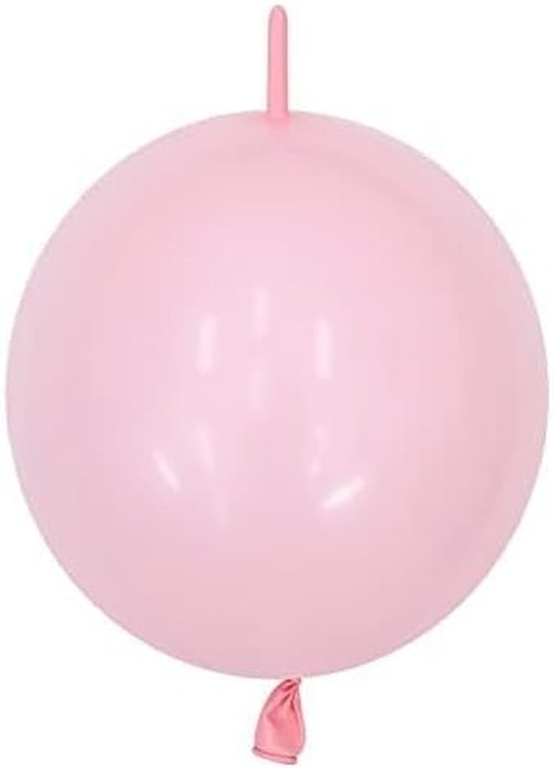 IN-JOOYAA 6-Inch Baby Pink Latex Balloons - 100 Pcs Quick Linkable Party Decorations