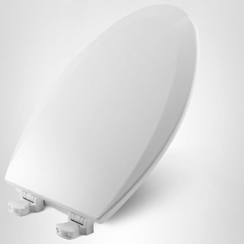 Bemis 1500EC 390 Lift-Off Wood Elongated Toilet Seat, Cotton White (Pack of 1)