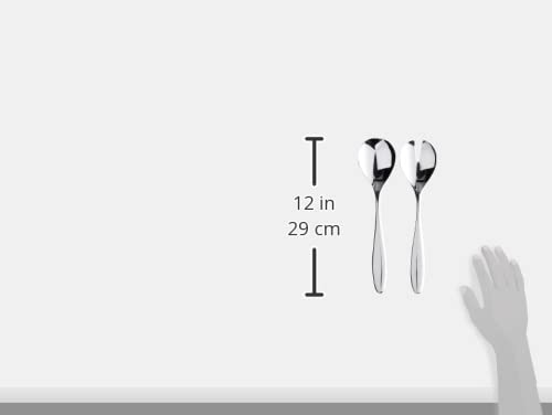 Alessi Mami 10-1/4-Inch by Salad Set, Mirror Polished, Silver