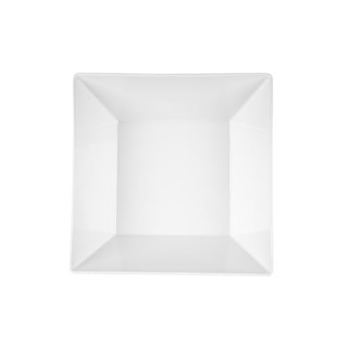 Restaurantware-180 Ounce Deep Soup Bowls, 2 Dishwashable Square Serving Bowls - Shatter-Resistant, White Melamine Salad Eating Bowl, Serve Side Dishes, Entrees, And Snacks, For Parties Or Events