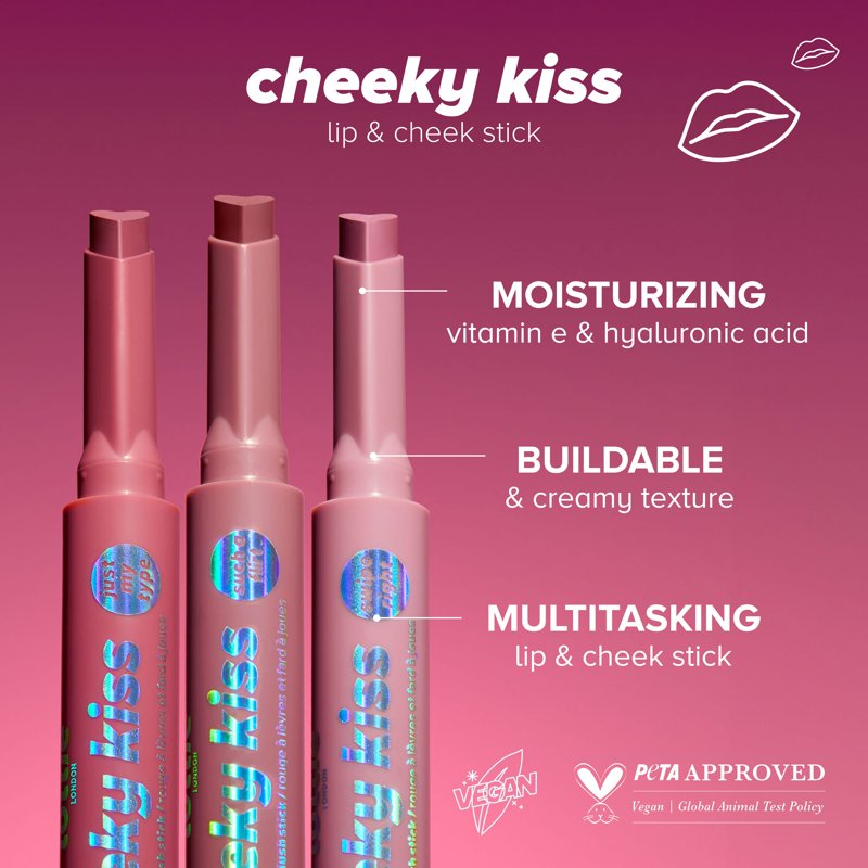 Hydrating Lip and Cheek Tint Stick with Hyaluronic Acid and Vitamin E