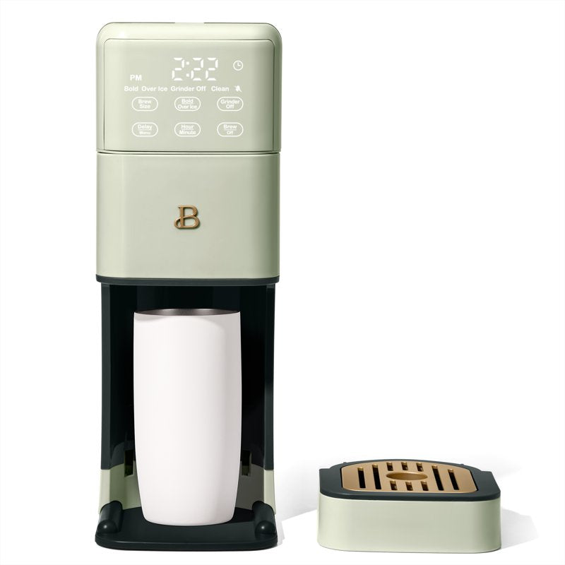 Programmable Single Serve Coffee Maker with Burr Grinder - Sage Green