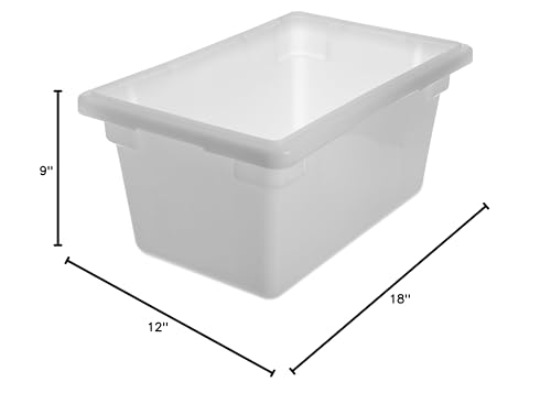 Carlisle FoodService Products Storplus Food Storage Container with Stackable Design for Catering, Buffets, Restaurants, Polyethylene (Pe), 5 Gallon, White