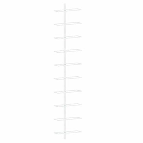vidaXL 2x Wall-mounted Wine Rack for 10 Bottles Kitchen Bottle Holder Whisky Rack Home Indoor Dining Room Wine Storage Shelf White Metal