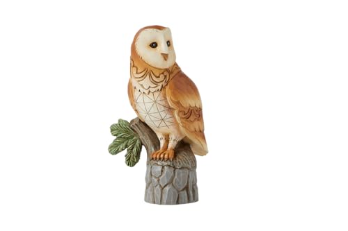 Enesco Jim Shore Heartwood Creek Barn Owl Bird Figurine, 6 Inch, Multicolor