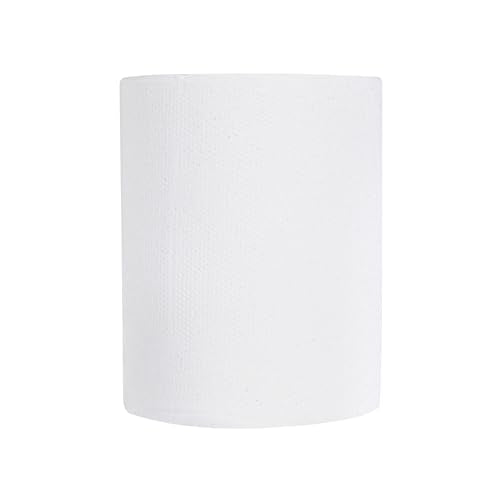Restaurantware Paper Towel 12 Roll Case 600' 1-Ply White Paper Towel Roll Non-Perforated Absorbent Commercial Universal Core Kitchen Restroom Use