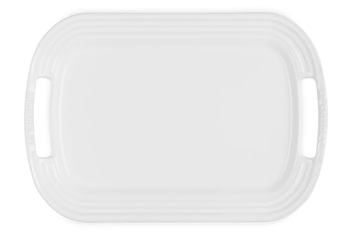 Le Creuset Stoneware Serving Platter, 16.25", White
