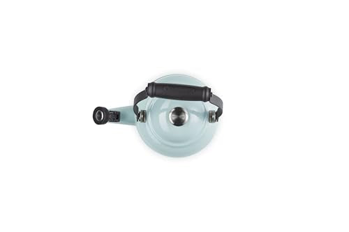Le Creuset Enamel On Steel Demi Tea Kettle with Metal Finishes, 1.25 qt., Sea Salt