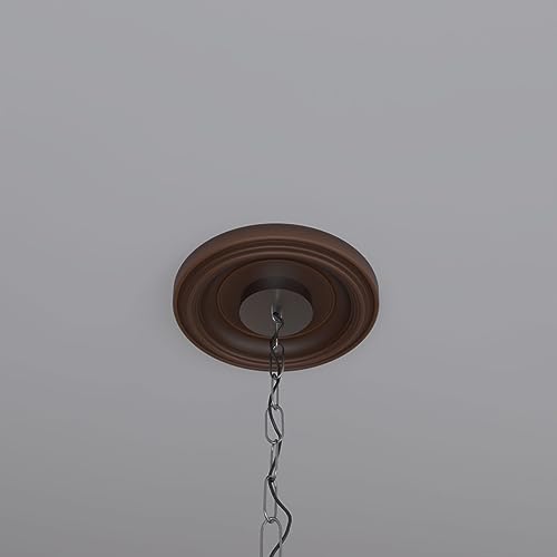 10"OD x 3 1/2"ID x 1 1/8"P Traditional Thermoformed PVC Ceiling Medallion (Fits Canopies up to 5 1/2"), Universal Aged Metallic Rust