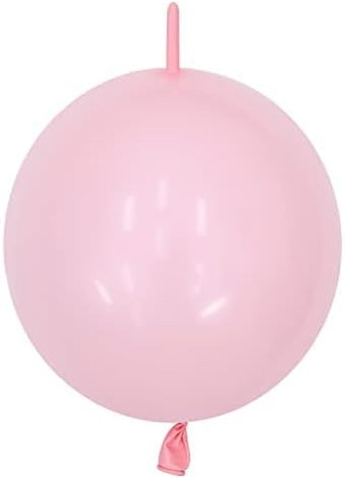 IN-JOOYAA 6-Inch Baby Pink Latex Balloons - 100 Pcs Quick Linkable Party Decorations