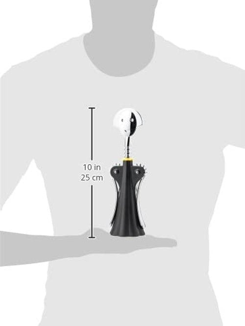 Alessi AAM01 B Anna G. - Design Corkscrew, Thermoplastic Resin and Chrome Zamak, Black