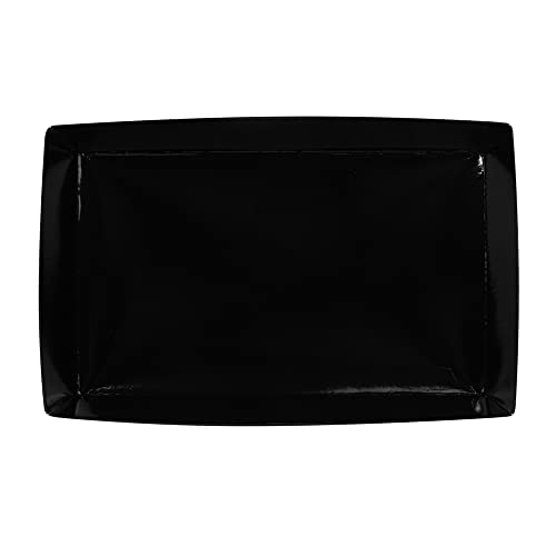 Restaurantware Matsuri Vision 8 x 5 x 1.5 Inch Medium Sushi Trays 100 Greaseproof Sushi Packaging Boxes - Lids Sold Separately Disposable Black Paper Sushi Containers For Entrees Or Desserts