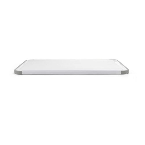 KitchenAid Classic Cutting Board with Perimeter Trench and Non Slip Edges, Dishwasher Safe, 11 inch x 14 inch, White and Gray