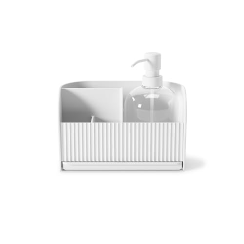 Umbra Sling Sponge Holder Sink Caddy with Dish Soap Dispenser Pump for Kitchen