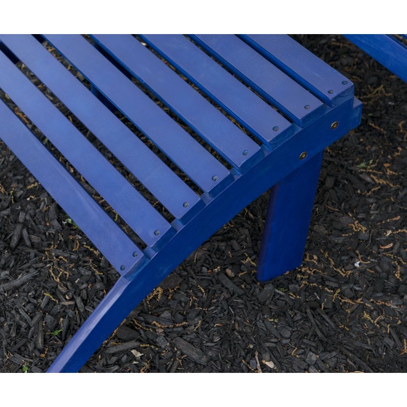 Adirondack Acacia Wood Ottoman - Blue Outdoor Furniture