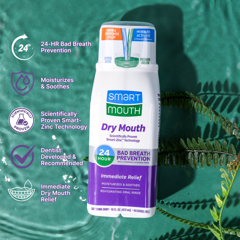 Alcohol-Free Dry Mouth Oral Rinse with Zinc Ion Technology - Mint, 16 fl oz