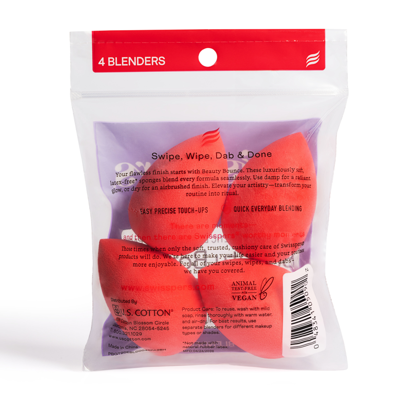 Beauty Bounce Cosmetic Sponges Multipack - Latex-Free, 4 Count