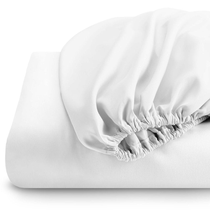 Split Queen Fitted Bed Sheets Set - Ultra-Soft Microfiber, White, 2-Pack - Variation of THIS listing