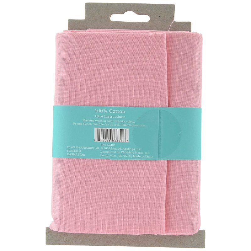 Cotton Fabric Roll - Carnation Pink Solid 44 Inch Quilting & Sewing Material - 1 Yard