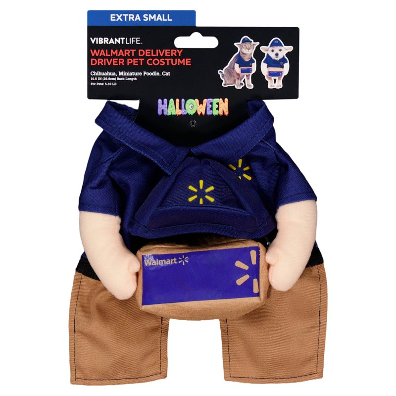 Pet Halloween Costume Walmart Delivery Driver XS - Multicolor Dog Cat Costume