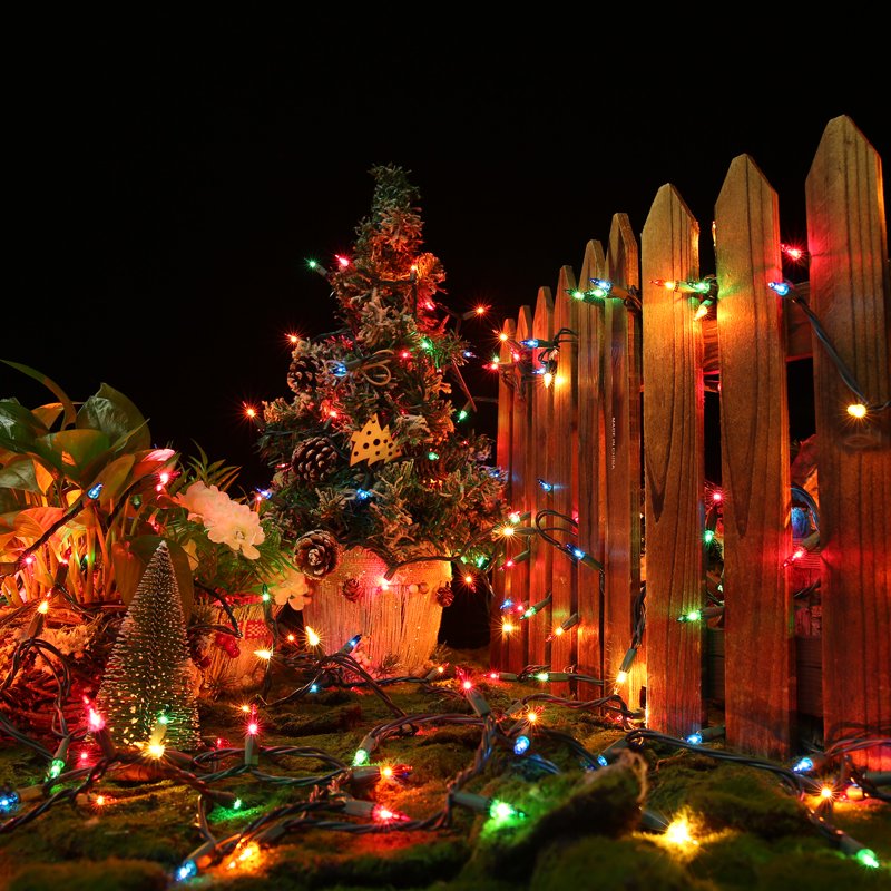 Multicolor Christmas String Lights 26.5ft 100 Incandescent Connectable Holiday Lights