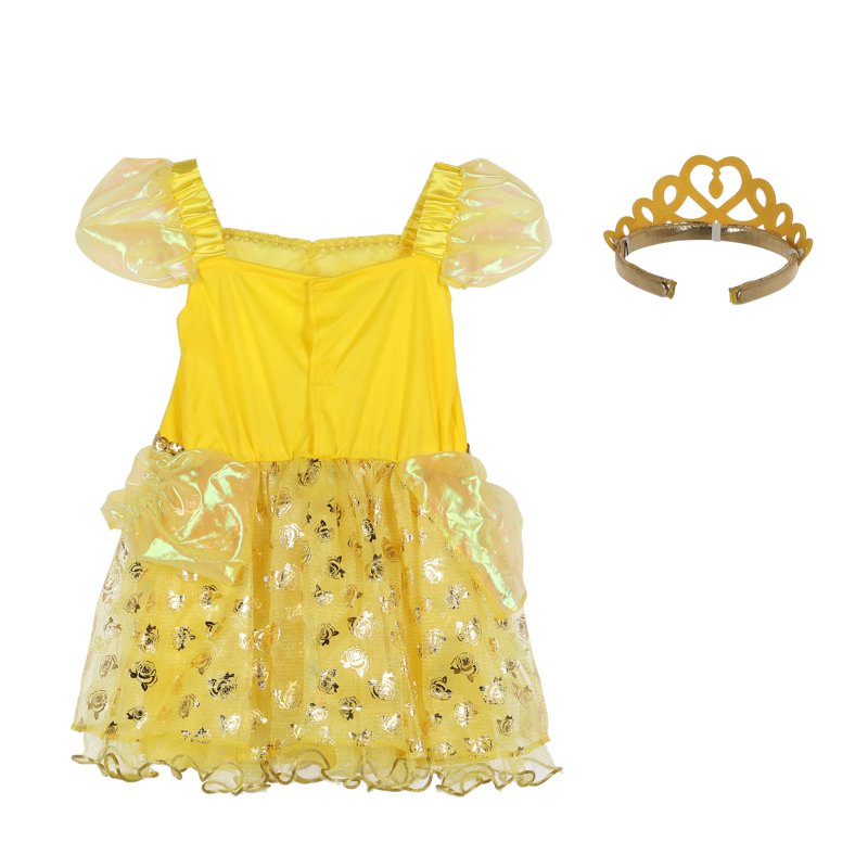 Toddler Princess Ballgown Dress - Halloween Costume for 3-4T, Gold & Shimmering