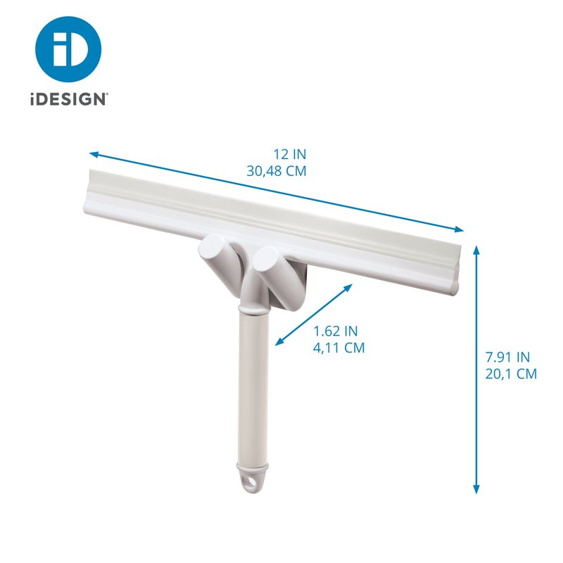 Adhesive Shower Squeegee with Hook – Bathroom Glass & Tile Cleaner