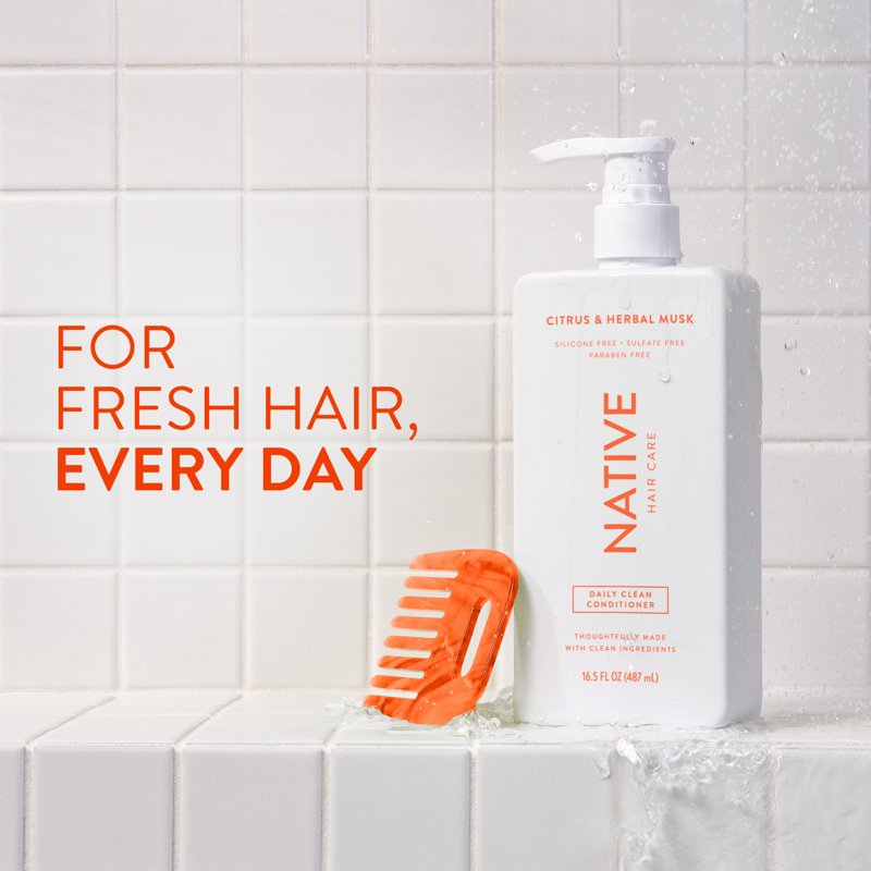 Daily Clean Conditioner, Citrus and Herbal Musk, Silicone-Free, 16.5 fl oz