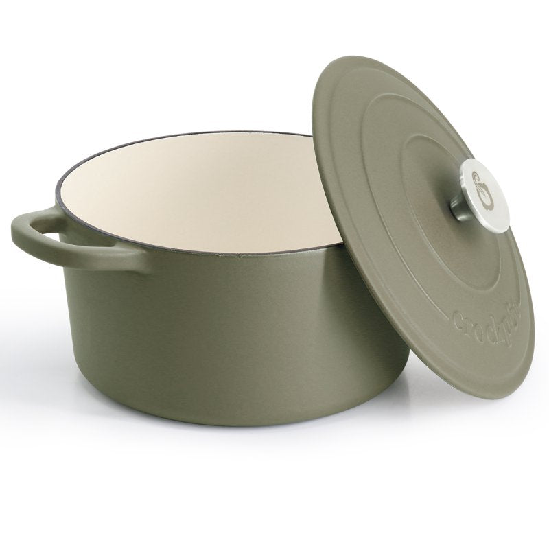 7 Quart Enameled Cast Iron Dutch Oven - Matte Green