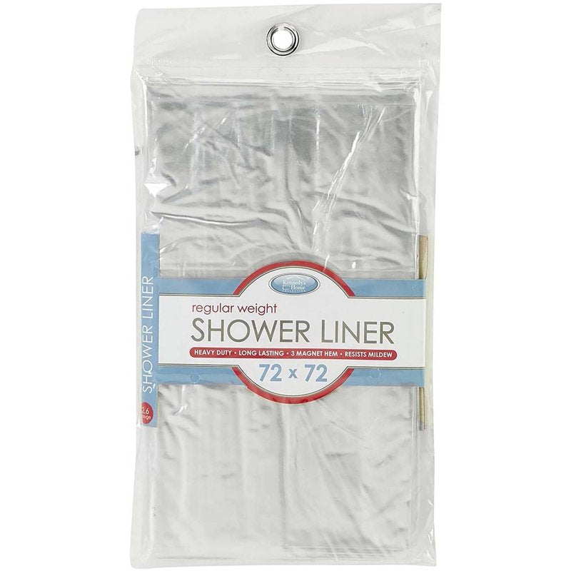 Bath Bliss Clear PVC Shower Liner - 70x72 Inches, Mildew Resistant, Magnet-Weighted Hem - 1 Pack Super Clear