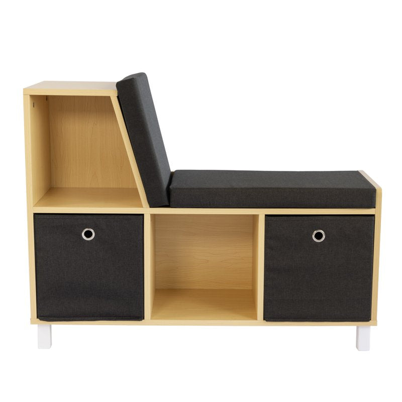 Dalton Toddler Book Nook with Storage - Natural/Black/White/Grey