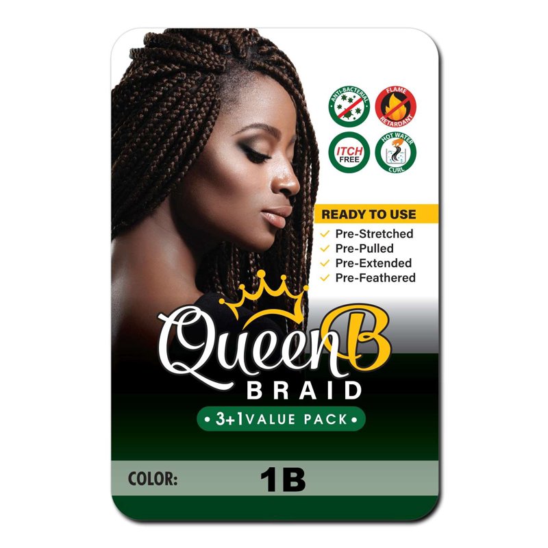 Pre-Stretched Braiding Hair 50-Inch - Feathered Tips for Knotless Braids