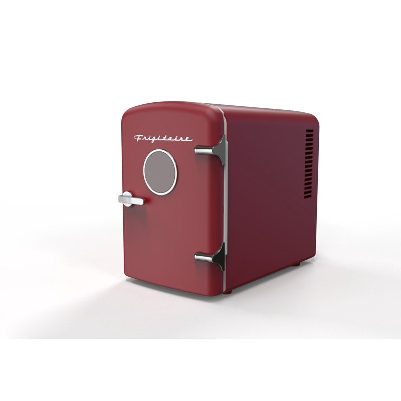 Retro Mini Fridge - 6 Can Portable Cooler, 4L - Red