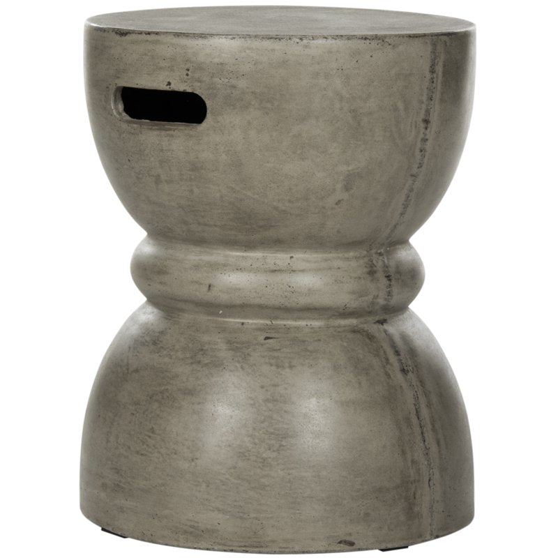 Outdoor Modern Concrete Round Accent Table - Multiple Colors