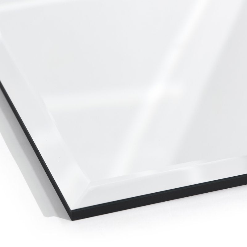 30 x 40 Inch Frameless Beveled Wall Mirror - Rectangular Glass Panel with Beveled Edges for Entryway or Bedroom - Variation of 30" x 40"