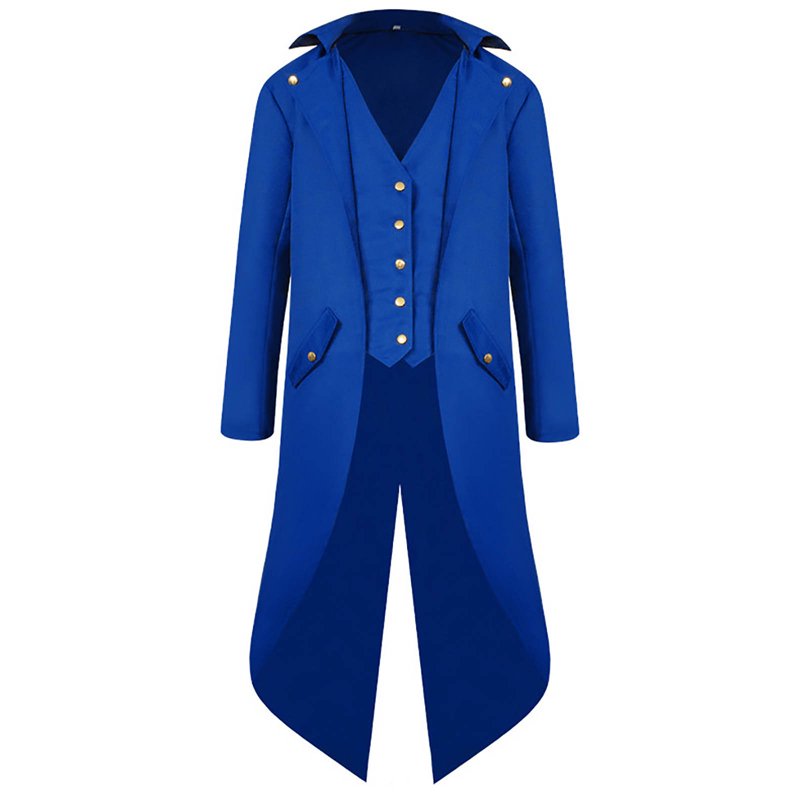 Men's Steampunk Tailcoat Costume - Medieval Renaissance Gothic Layered Dress XXXL
