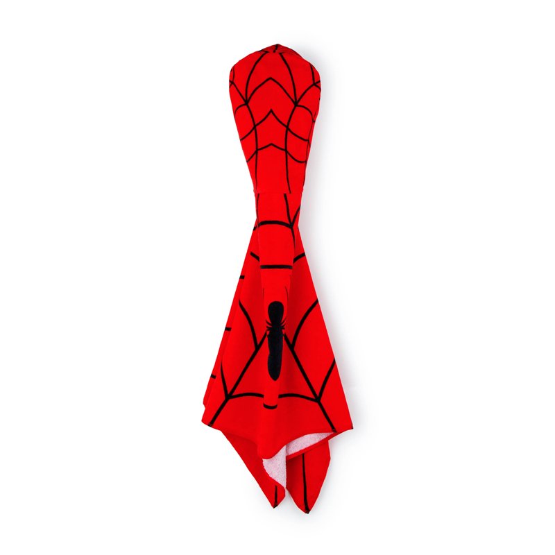 Kids Hooded Bath Towel Wrap - Spider-Man Red 51x22 Cotton Beach & Bath Towel