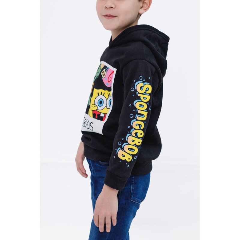 Toddler Boys' SpongeBob Fleece Pullover Hoodie - Black 3T