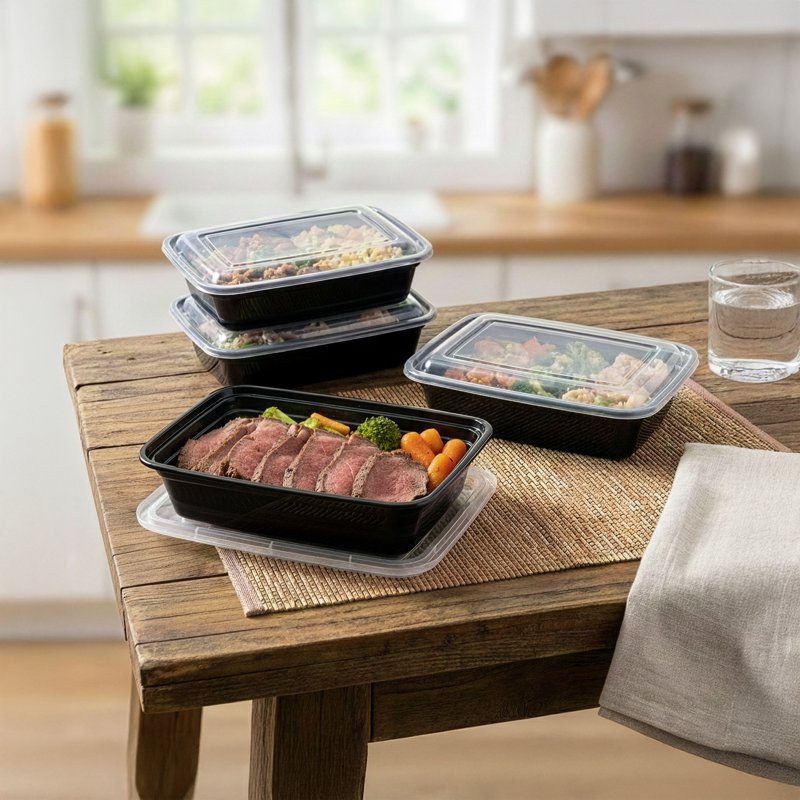 10-Piece Meal Prep Set - 5 Containers & 5 Lids, BPA-Free, Leak-Resistant, 3 Pack