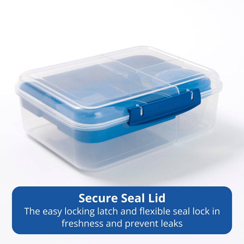 Meal Prep Bento Box 1.74 Qt with Yogurt Pot & Dividers