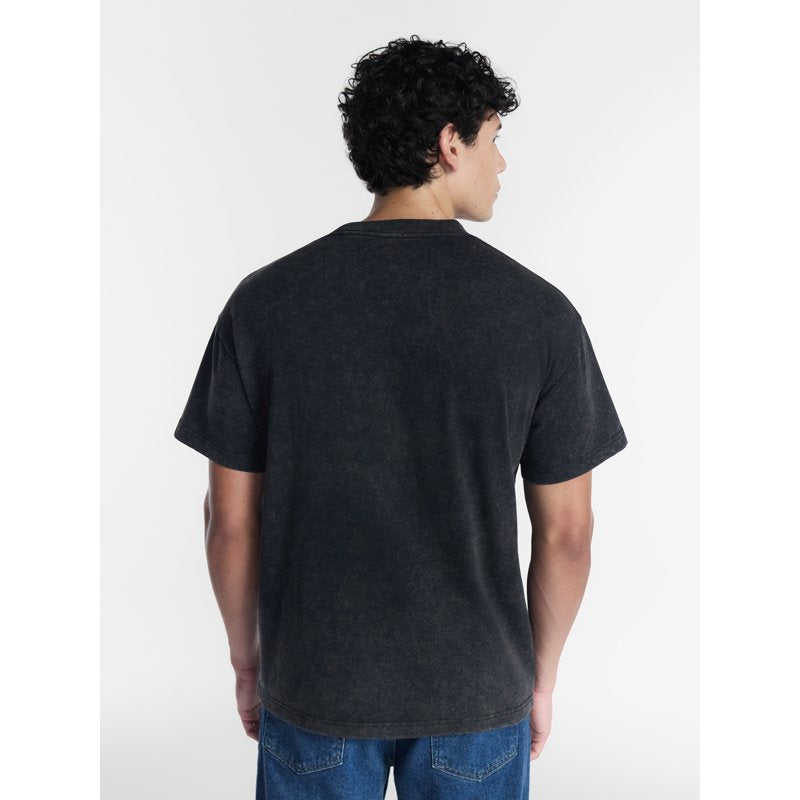 Men's Halloween Skeleton Moon Graphic T-Shirt - Mineral Wash XL - Black
