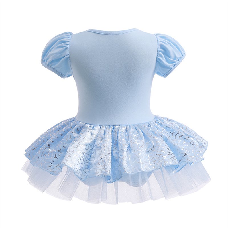 Blue Princess Dress Up Romper & Headband Set for 6-9 Months Baby Girls