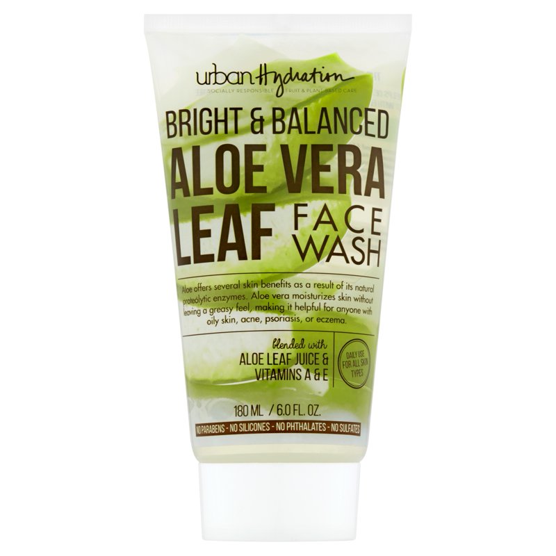 Aloe Vera Leaf Face Wash - Gentle Daily Cleanser for All Skin Types, 6 oz