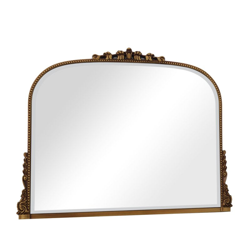 44x32 Vintage Bathroom Mirror Wall Mounted Antique Gold Baroque Style Vanity Mirror